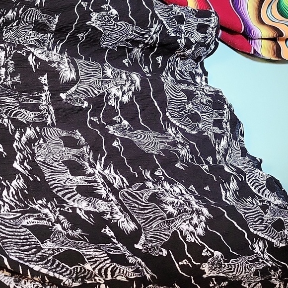 Sante Classics Vintage Mumu House Dress/Loungewear Zebra Safari Print Size Large - Picture 8 of 10